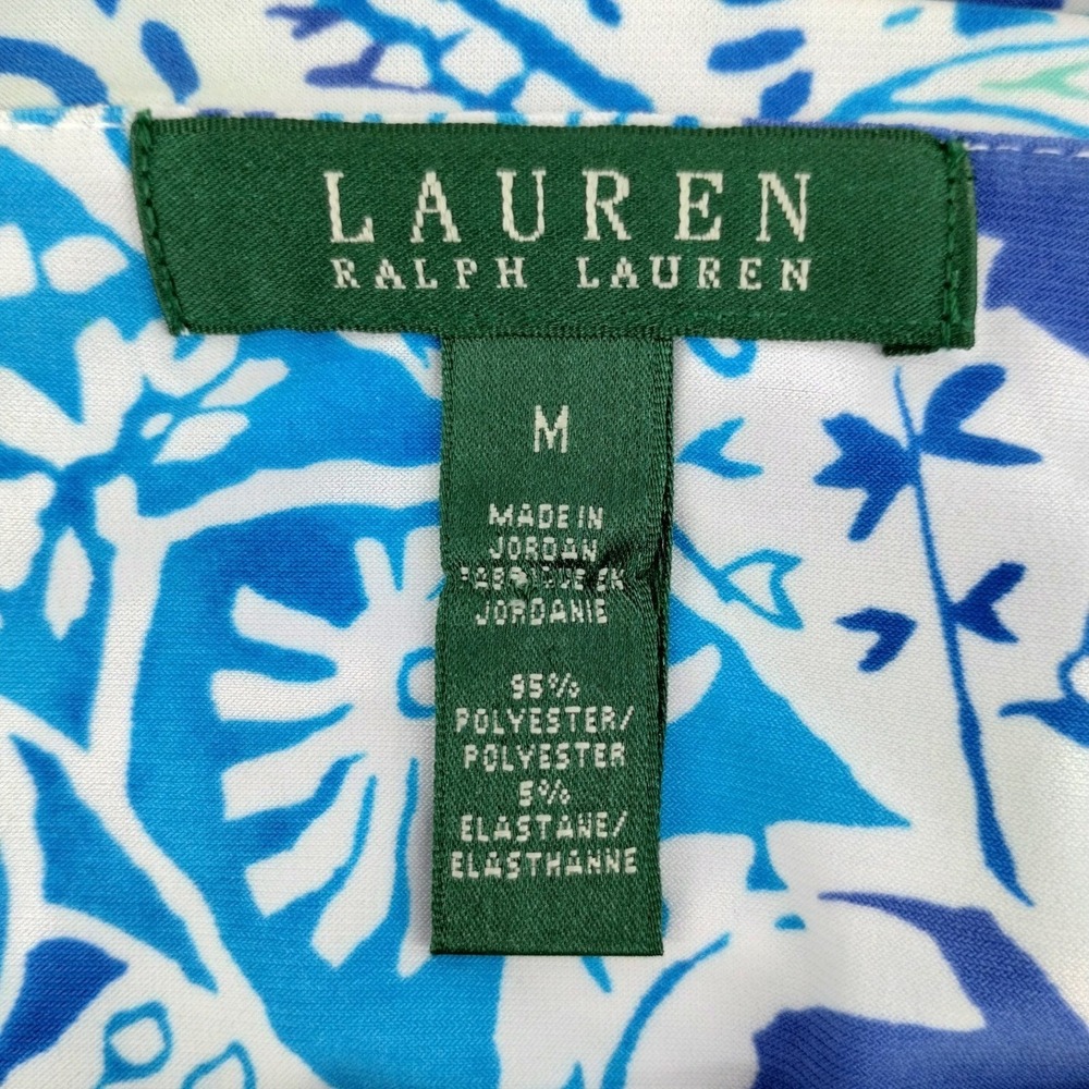 Lauren Ralph Lauren Blue White Paisley Sleeveless Midi Dress Pullover Medium‎ - Picture 3 of 6